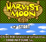 Harvest Moon GB (USA) Title Screen